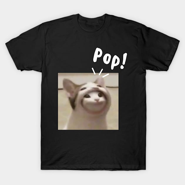 Pop Cat My Beloved Cat Meme Oatmeal T-Shirt by BobaPenguin